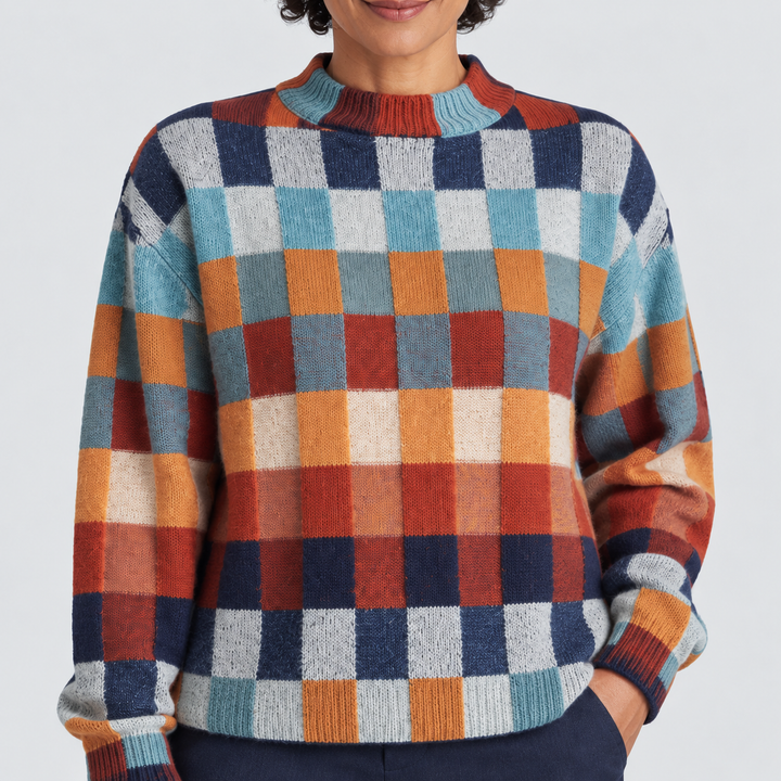Florentiaa - Pull À Carreaux Colorés