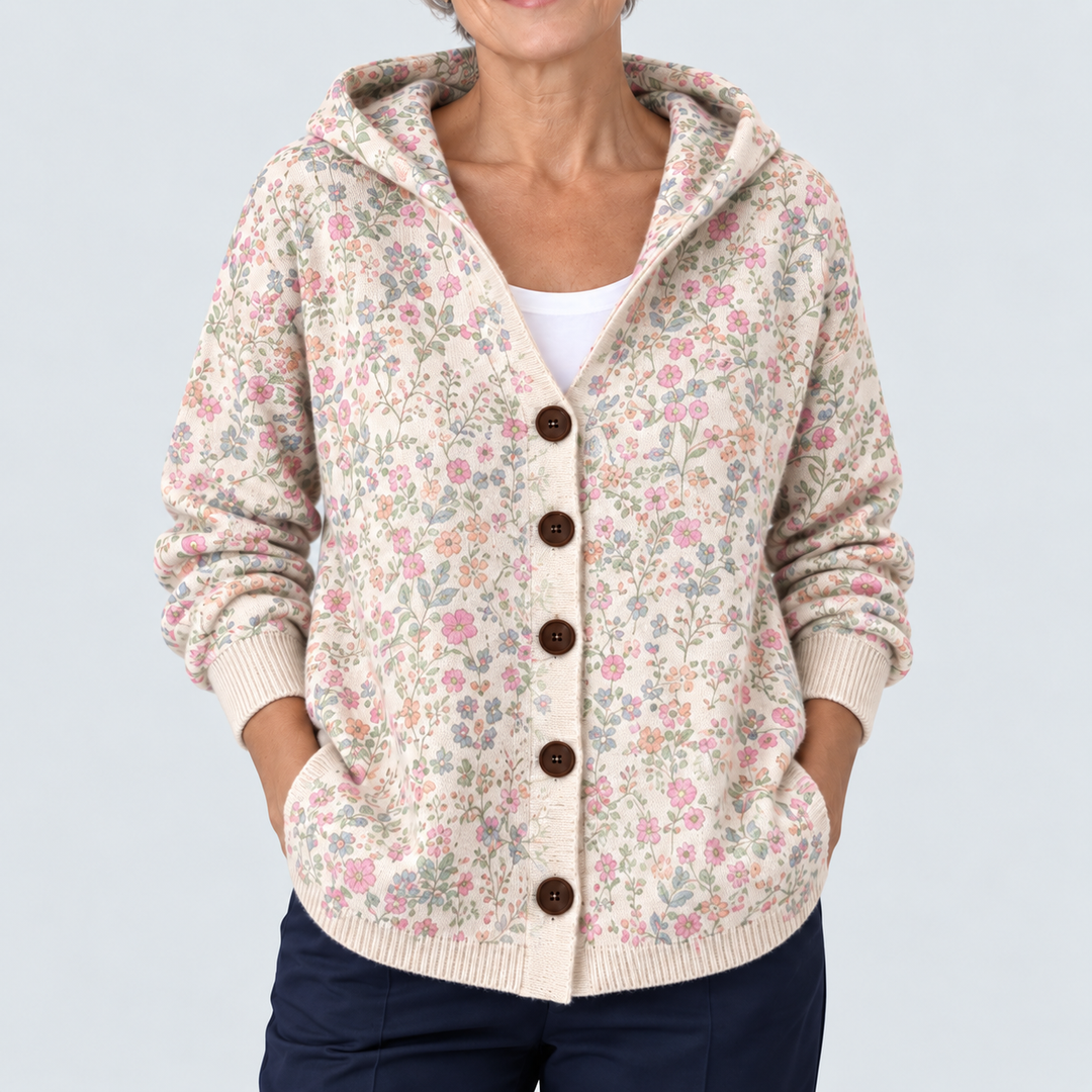 Cardigan Confort à Capuche en Maille