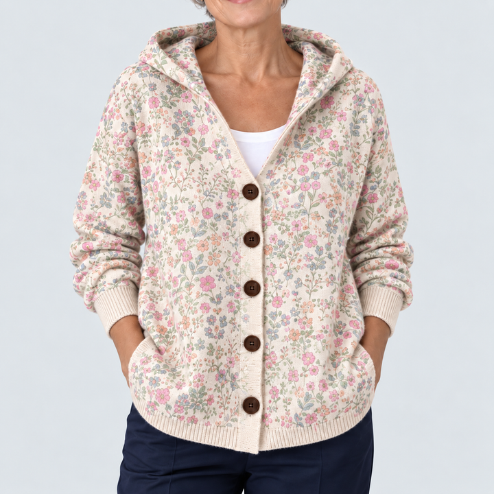 Cardigan Confort à Capuche en Maille