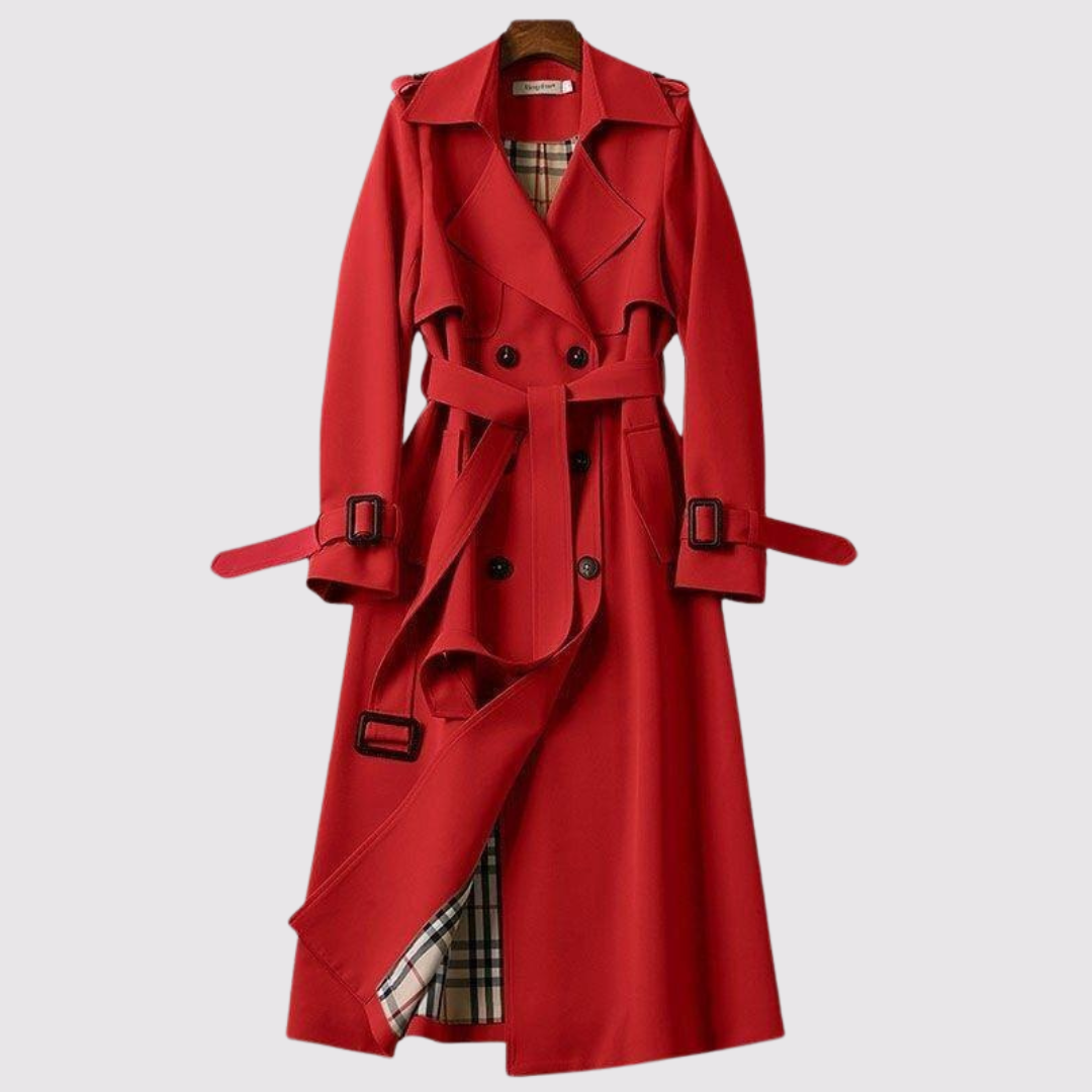 Amélie Bruges | TRANCHÉE MANTEAU LONGUE À CEINTURE POUR FEMMES