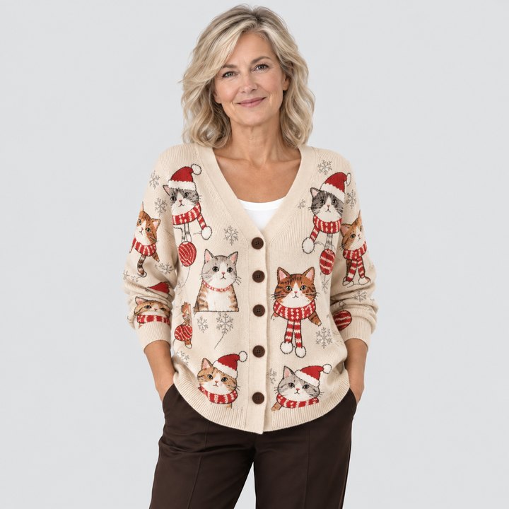 Cardigan en Maille Confortable Boutonné
