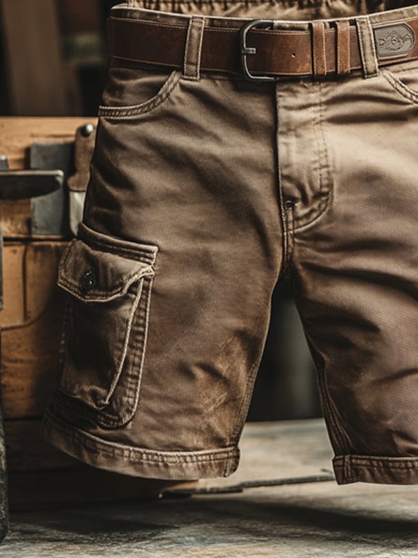 Amélie Bruges | Short cargo rétro à poches multiples