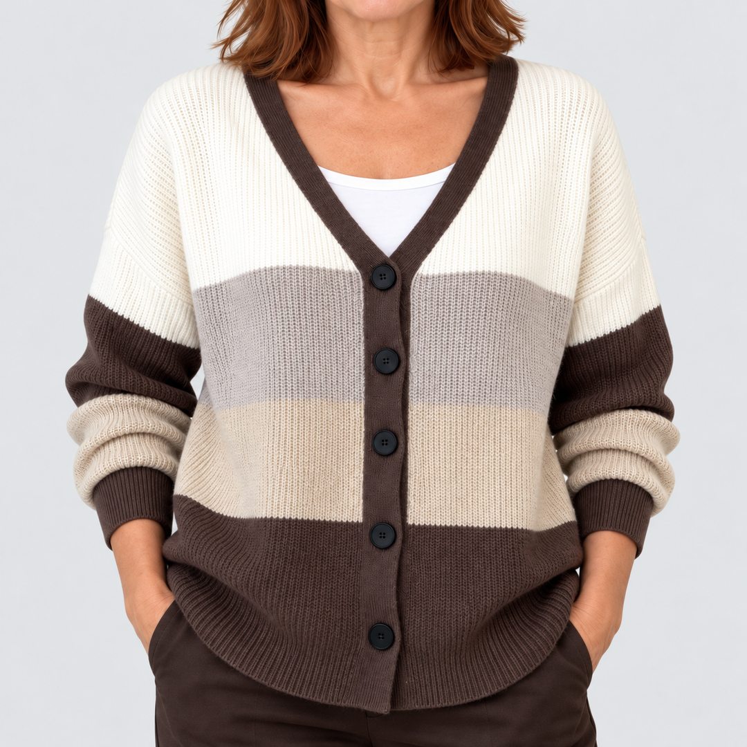 Cardigan en Maille Confortable Boutonné