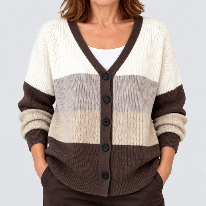 Cardigan en Maille Confortable Boutonné