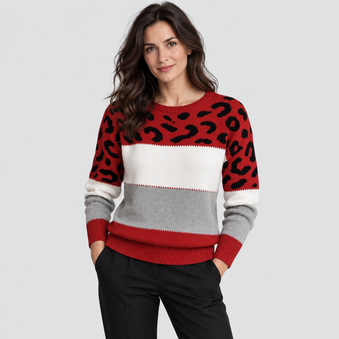 Marizelina - Pull Léopard Chic