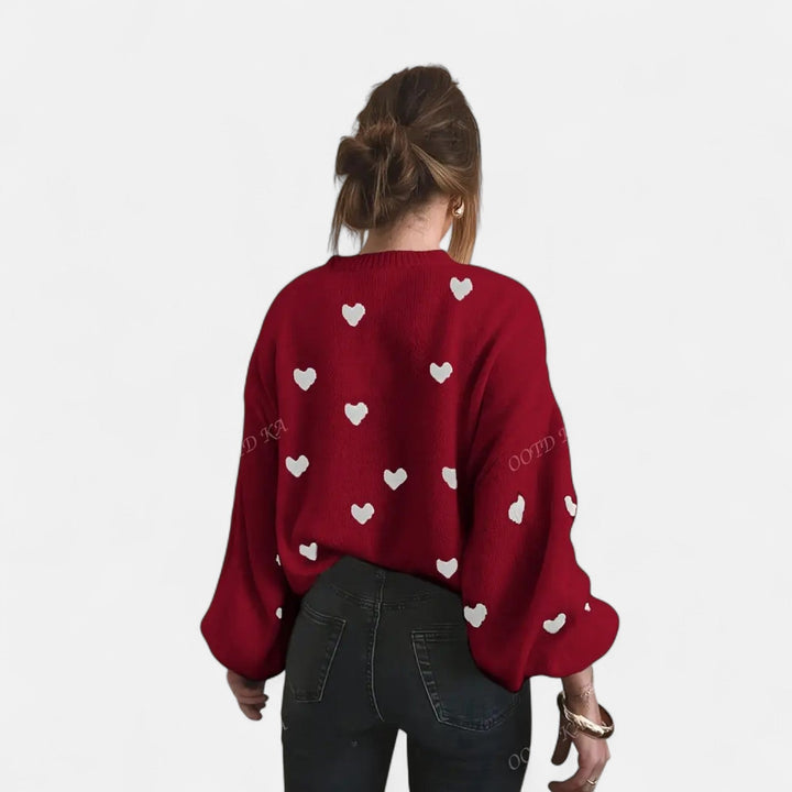 Isla - Pull Douillet à Cœurs
