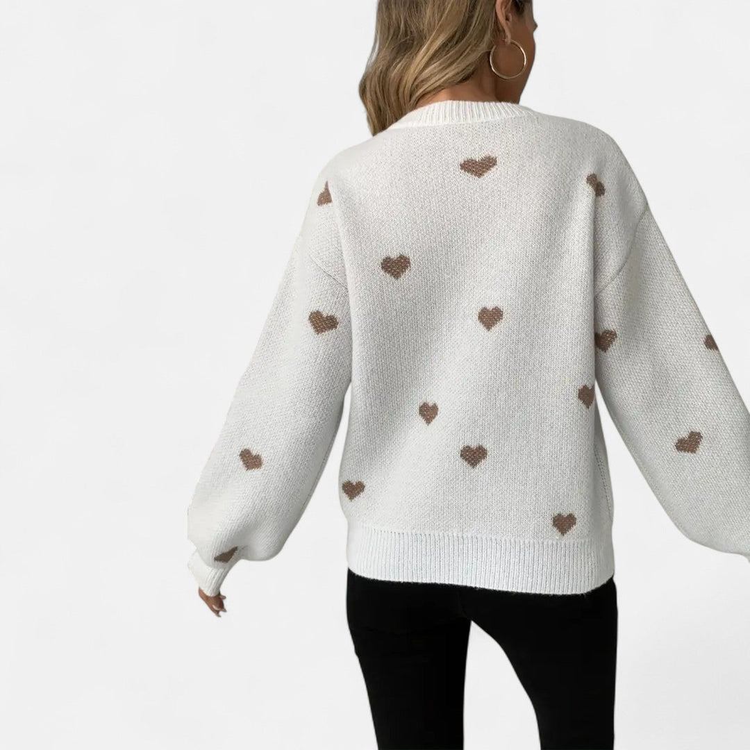 Isla - Pull Douillet à Cœurs