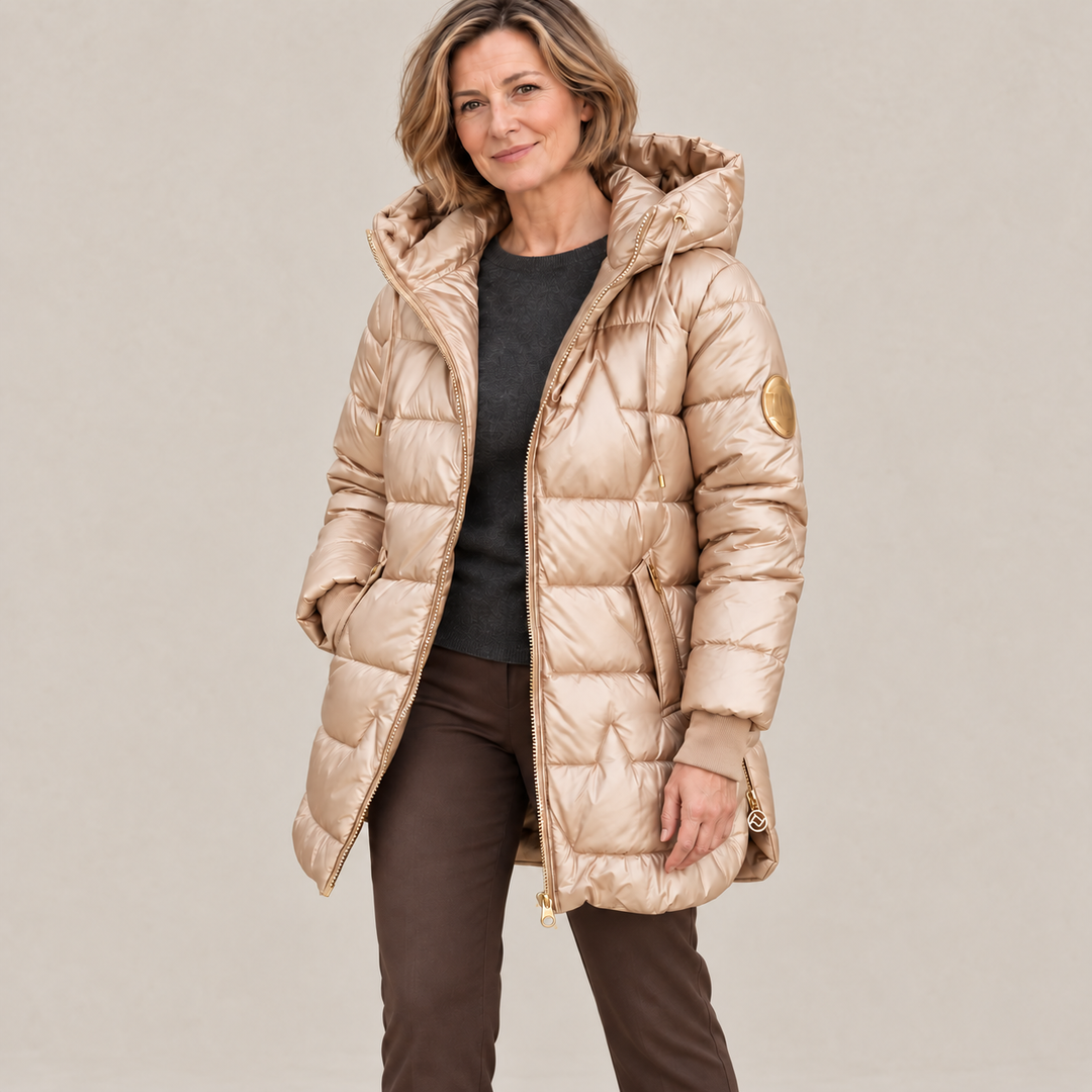 Amélie Bruges | Manteau d'automne élégant avec capuche