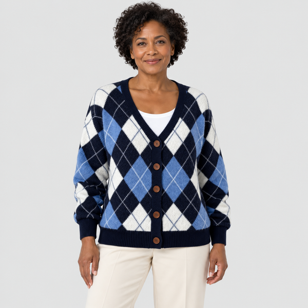 Cardigan en Maille Confortable Boutonné
