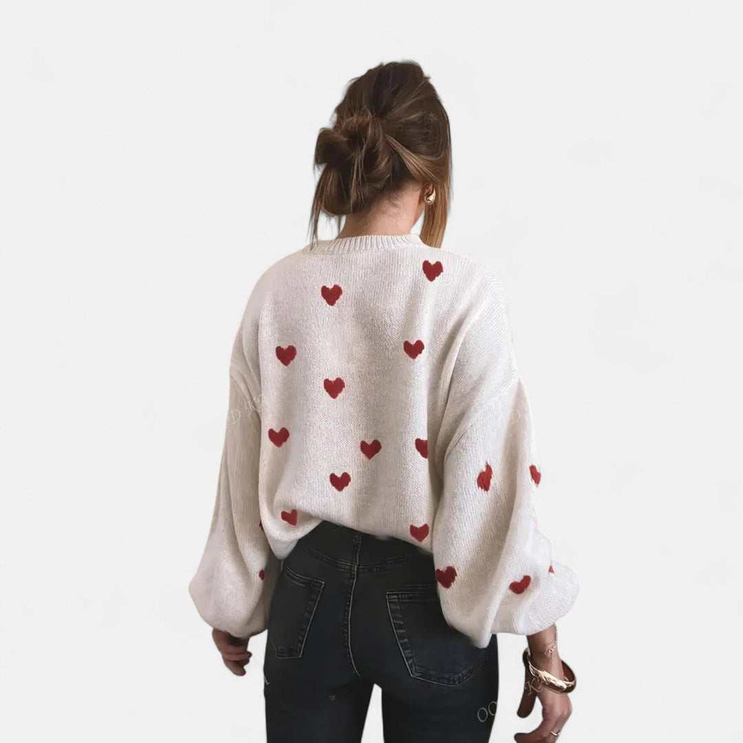 Isla - Pull Douillet à Cœurs