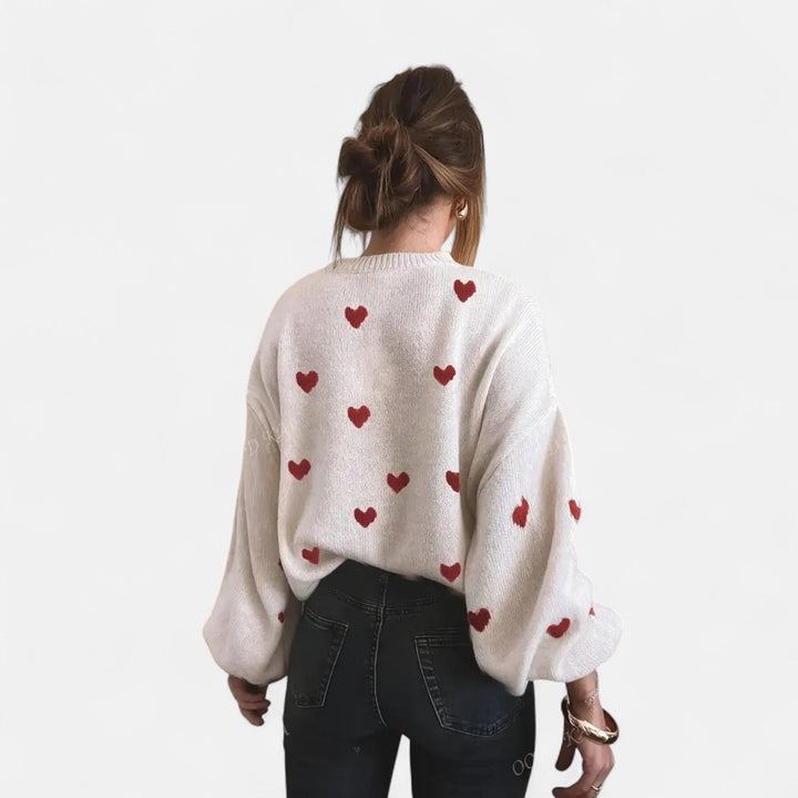 Isla - Pull Douillet à Cœurs