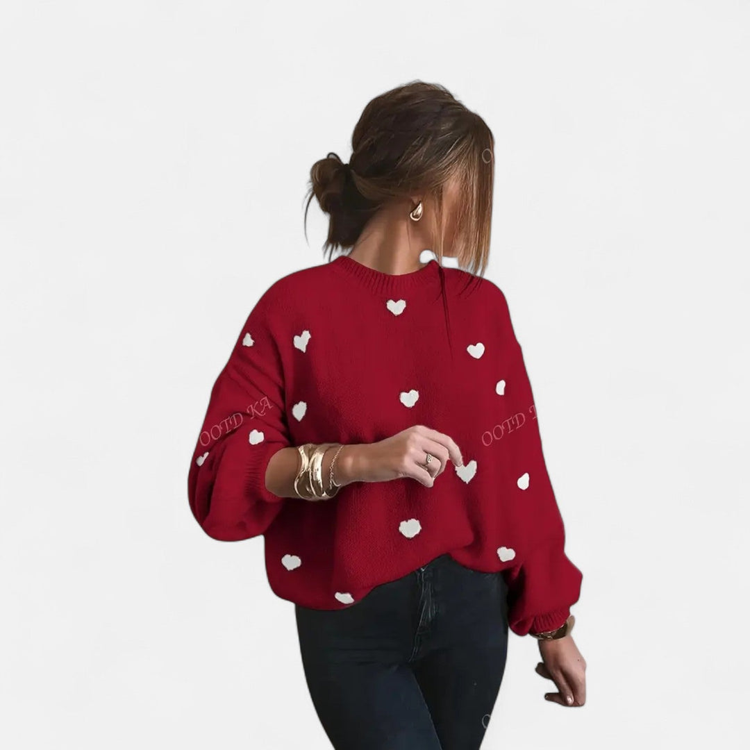 Isla - Pull Douillet à Cœurs