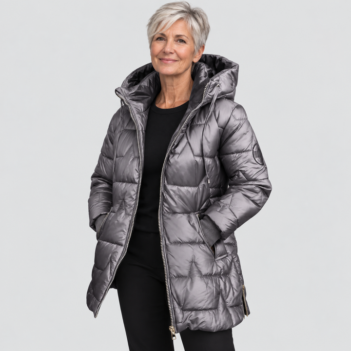 Amélie Bruges | Manteau d'automne élégant avec capuche