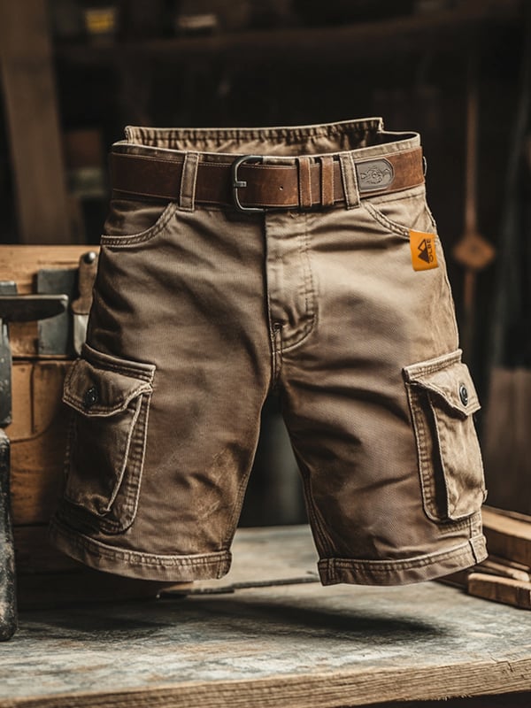 Amélie Bruges | Short cargo rétro à poches multiples