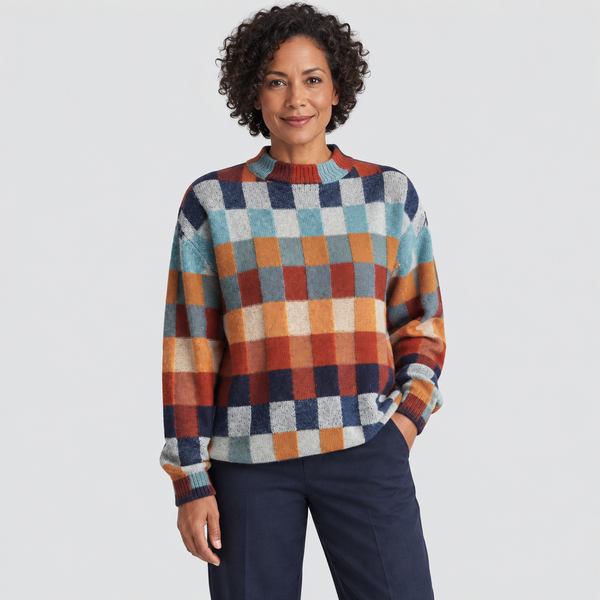 Florentiaa - Pull À Carreaux Colorés