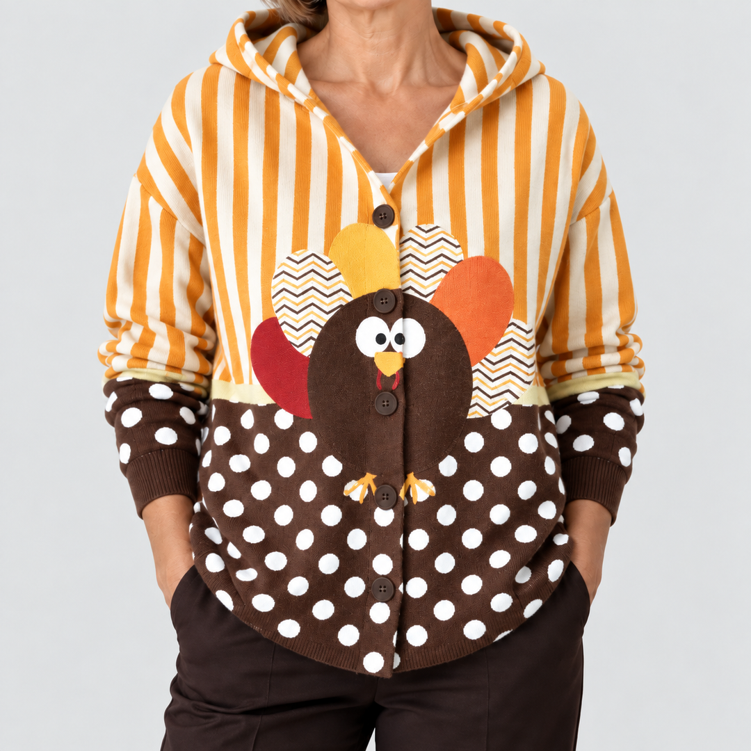 Cardigan Confort à Capuche en Maille