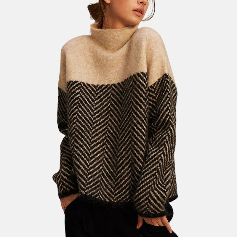 Eva - Pull Bicolore Confortable