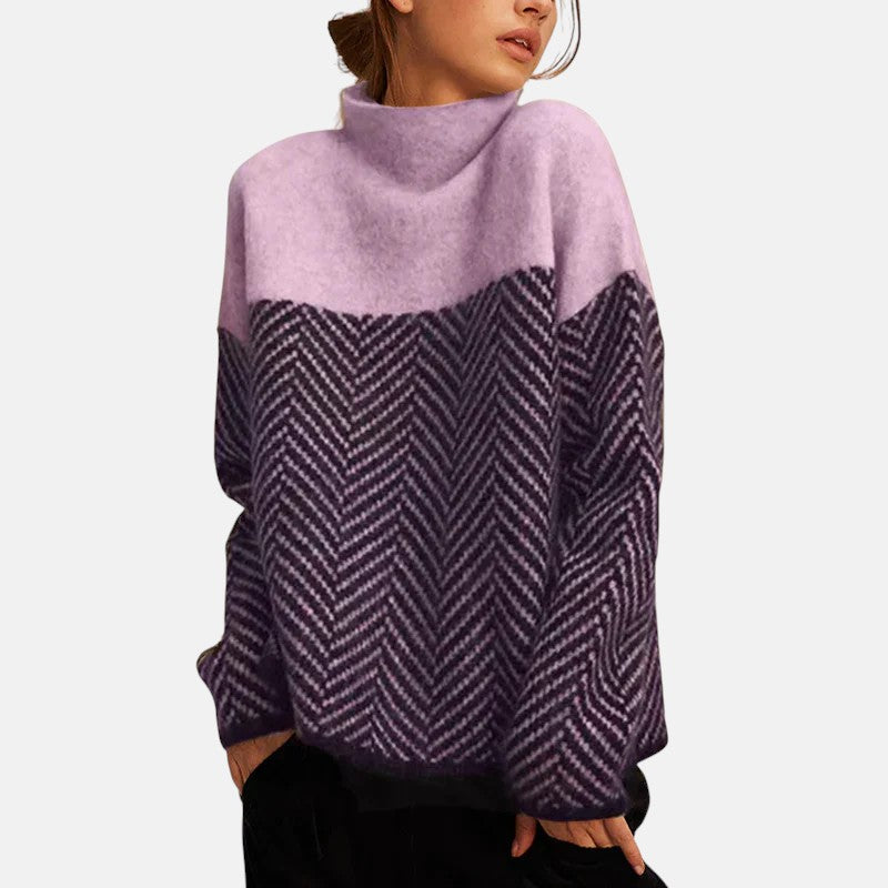 Eva - Pull Bicolore Confortable
