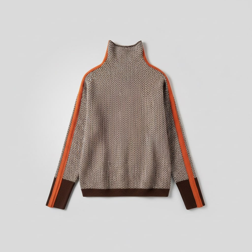 Elara - Col Roulé Chic Rayé