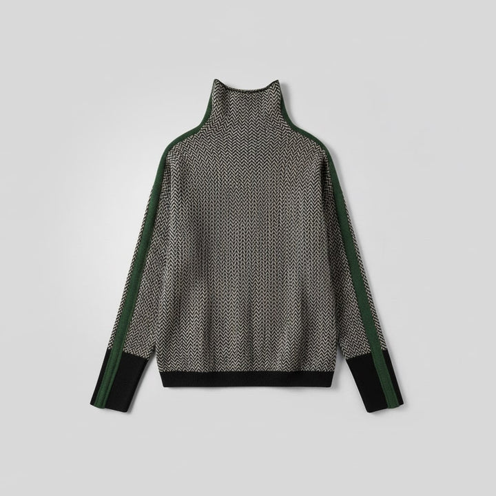 Elara - Col Roulé Chic Rayé