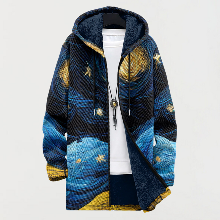 Róisín - Manteau avec Imprimé Ciel Étoilé