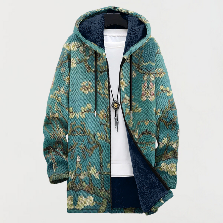 Eimear - Manteau Artistique avec Design Floral