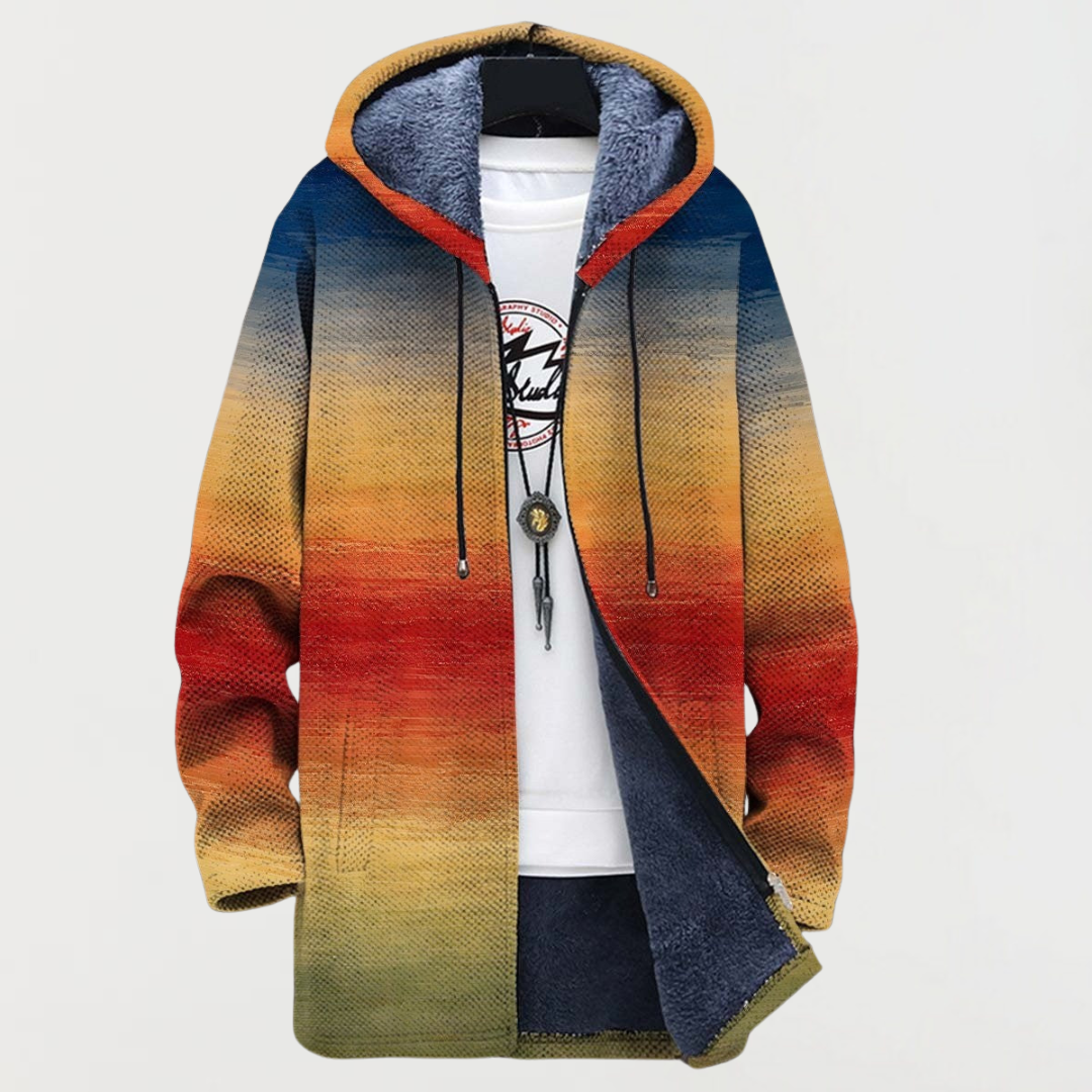 Caoimhe - Manteau avec Imprimé Dégradé de Soleil