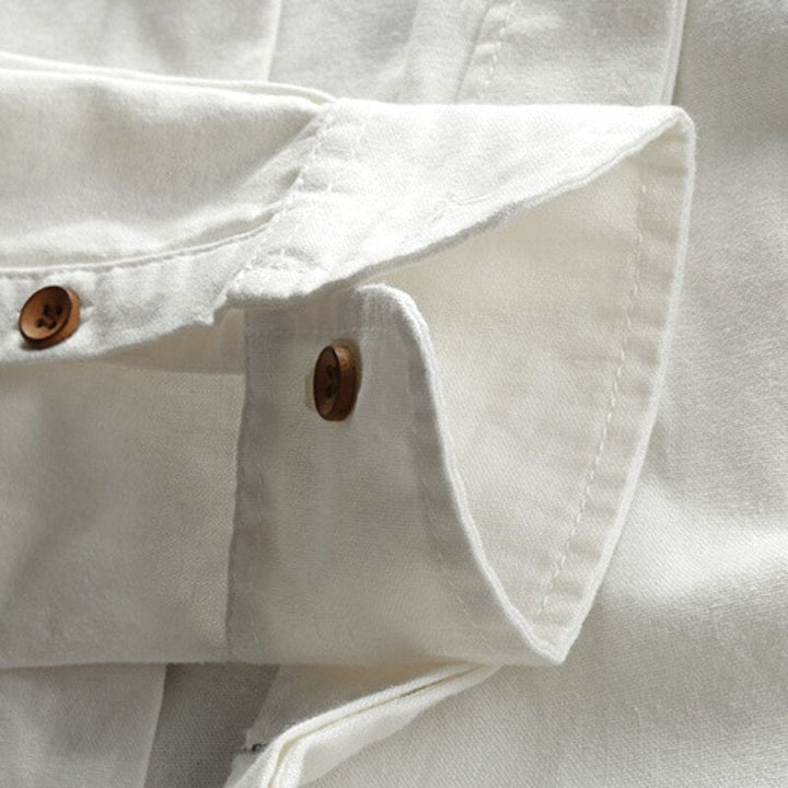 Amélie Bruges | Chemise minimaliste à col mao
