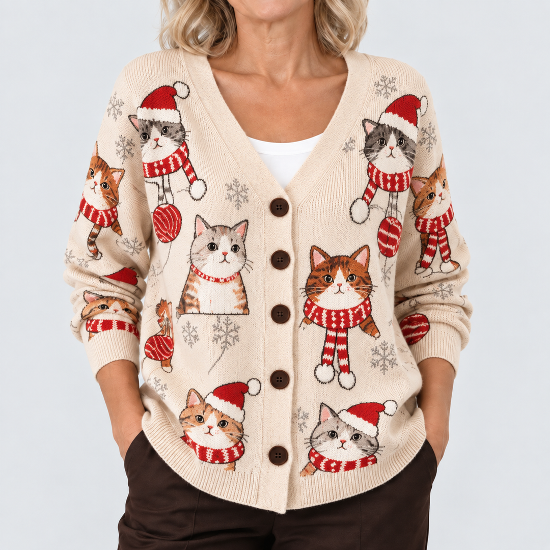 Cardigan en Maille Confortable Boutonné