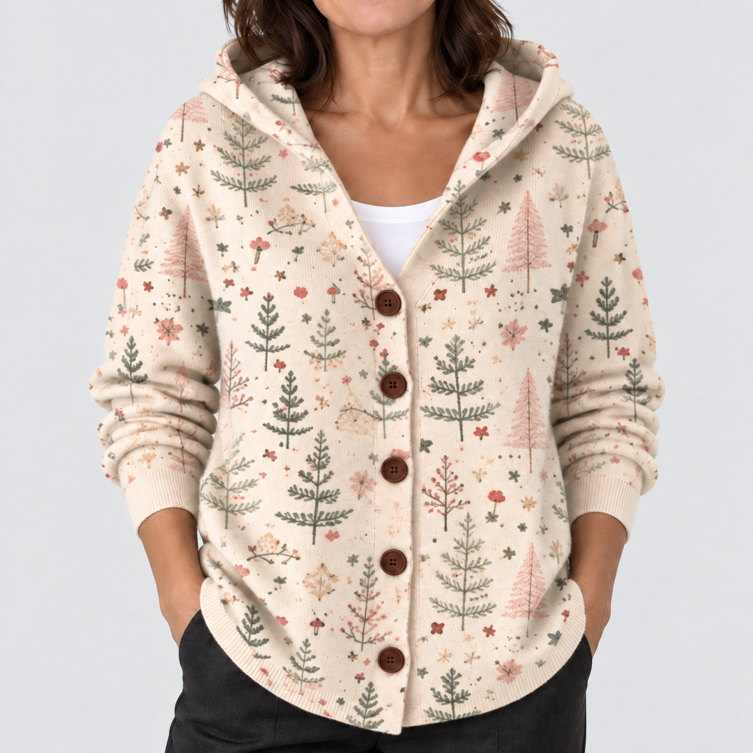 Cardigan Confort à Capuche en Maille