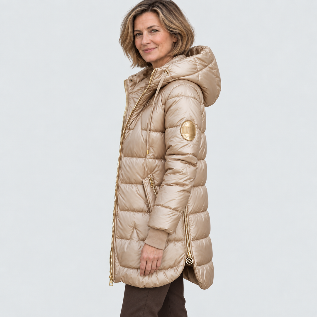Amélie Bruges | Manteau d'automne élégant avec capuche