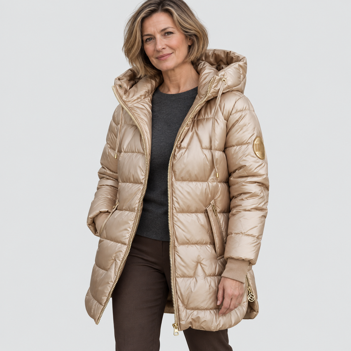 Amélie Bruges | Manteau d'automne élégant avec capuche