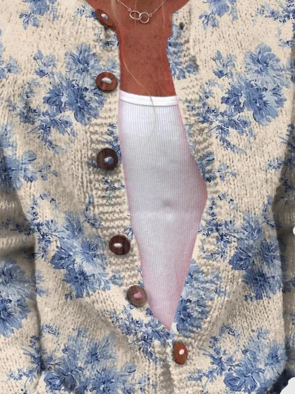Loredana™ | Cardigan Vintage Brei