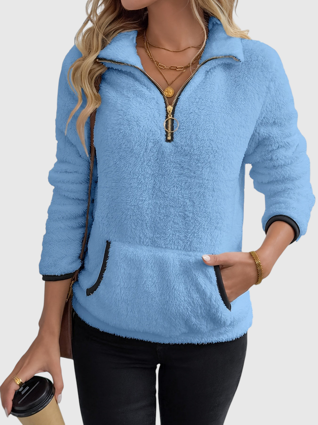 Juliette | Sweat à capuche zippé mi-hauteur