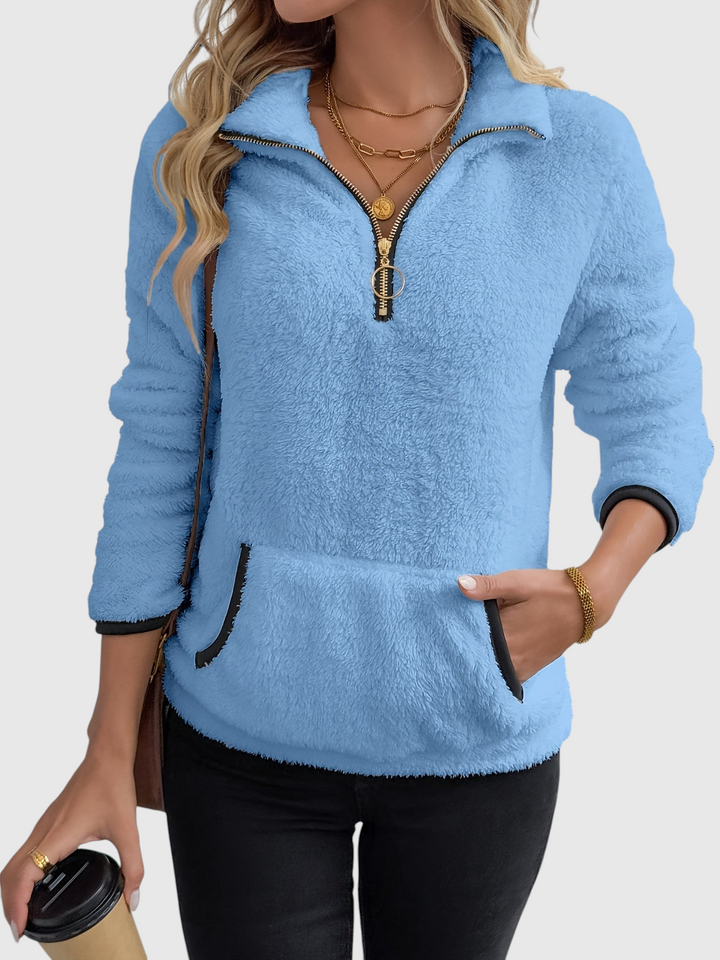 Juliette | Sweat à capuche zippé mi-hauteur