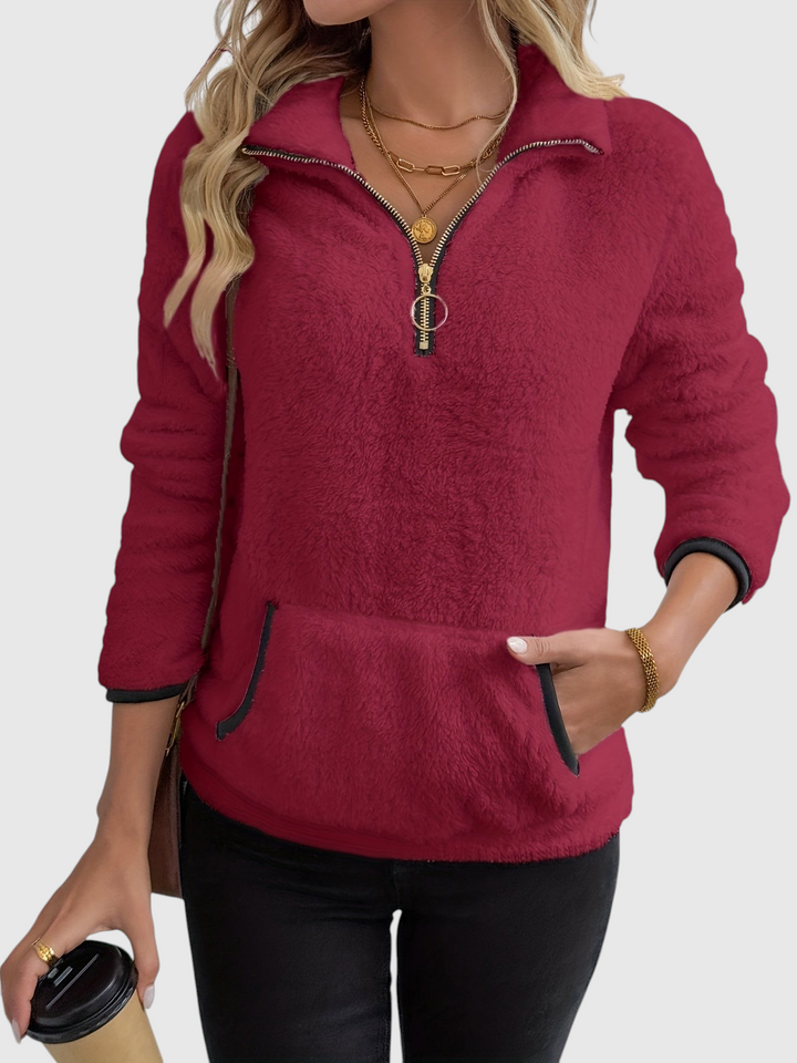 Juliette | Sweat à capuche zippé mi-hauteur