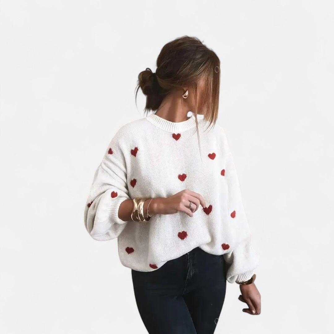 Isla - Pull Douillet à Cœurs